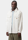 Carhartt WIP Mercer Full Zip Stripe Overshirt, Grey & White
