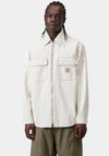Carhartt WIP Mercer Full Zip Stripe Overshirt, Grey & White