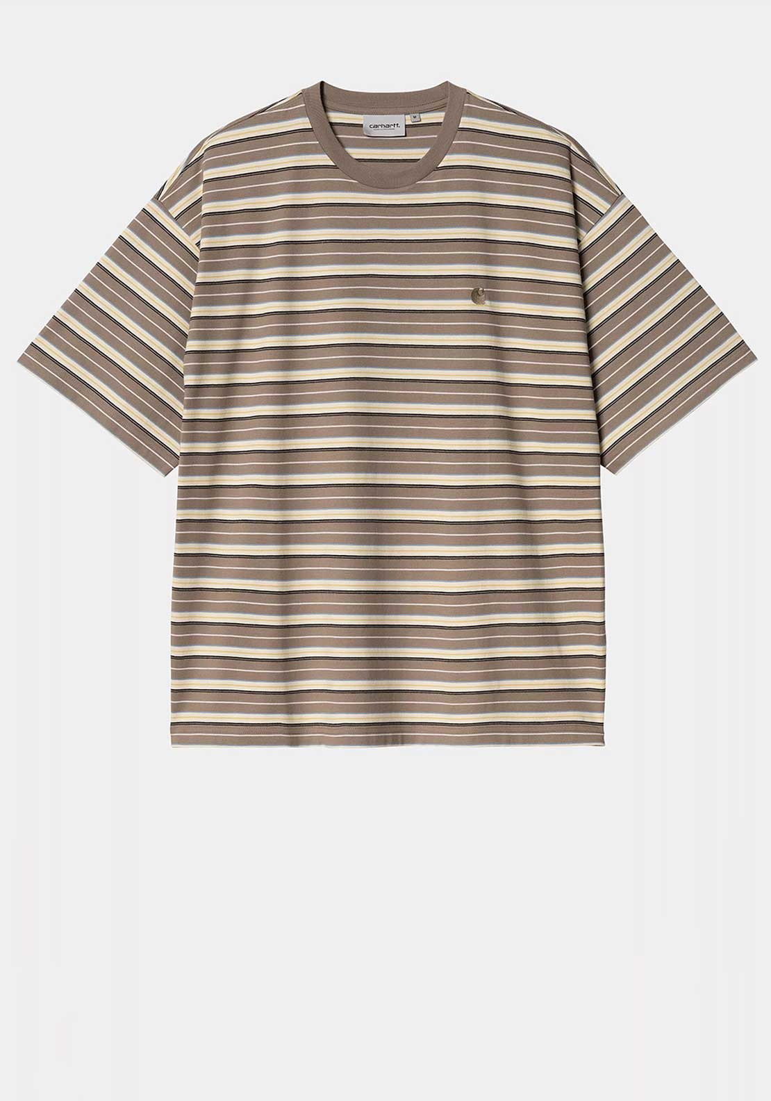 Carhartt WIP Nathan Stripe T-Shirt, Brown Multi - McElhinneys