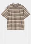 Carhartt WIP Nathan Stripe T-Shirt, Brown Multi