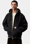 Carhartt WIP OG Active Denim Hooded Jacket, Stone Washed Black