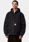Carhartt WIP OG Active Denim Hooded Jacket, Stone Washed Black