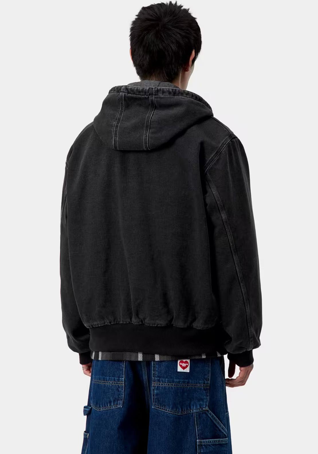 Carhartt WIP OG Active Winter Jacket, Black Stone Washed - McElhinneys