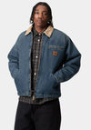 Carhartt WIP OG Detroit Jacket, Washed Denim & Brown