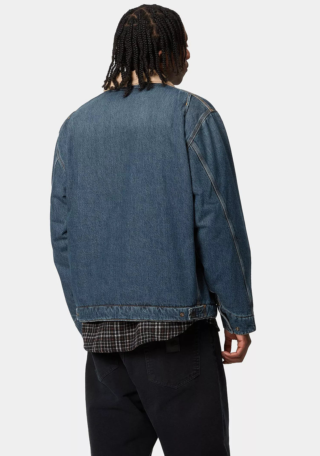 Carhartt WIP OG Detroit Jacket, Washed Denim & Brown