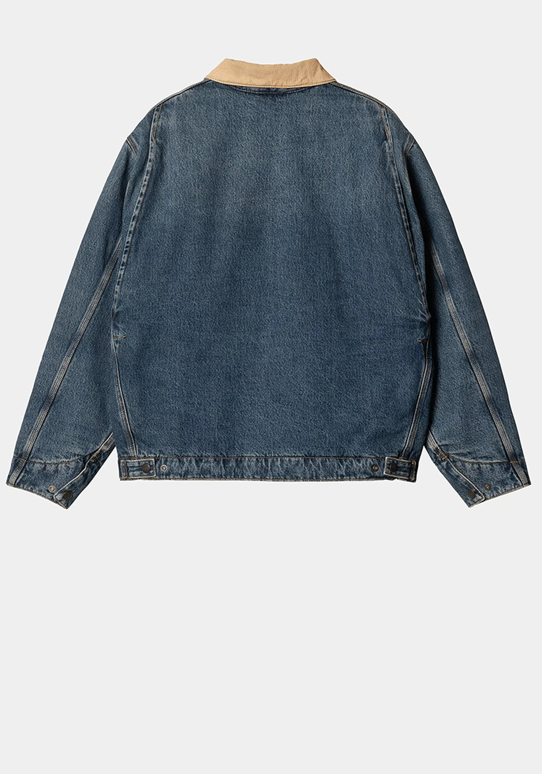 Carhartt WIP OG Detroit Jacket, Washed Denim & Brown - McElhinneys