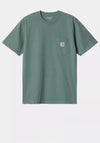 Carhartt WIP Pocket Crew Neck T-Shirt, Silver Pine Green