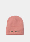 Carhartt WIP Script Beanie, Dusty Rose Pink