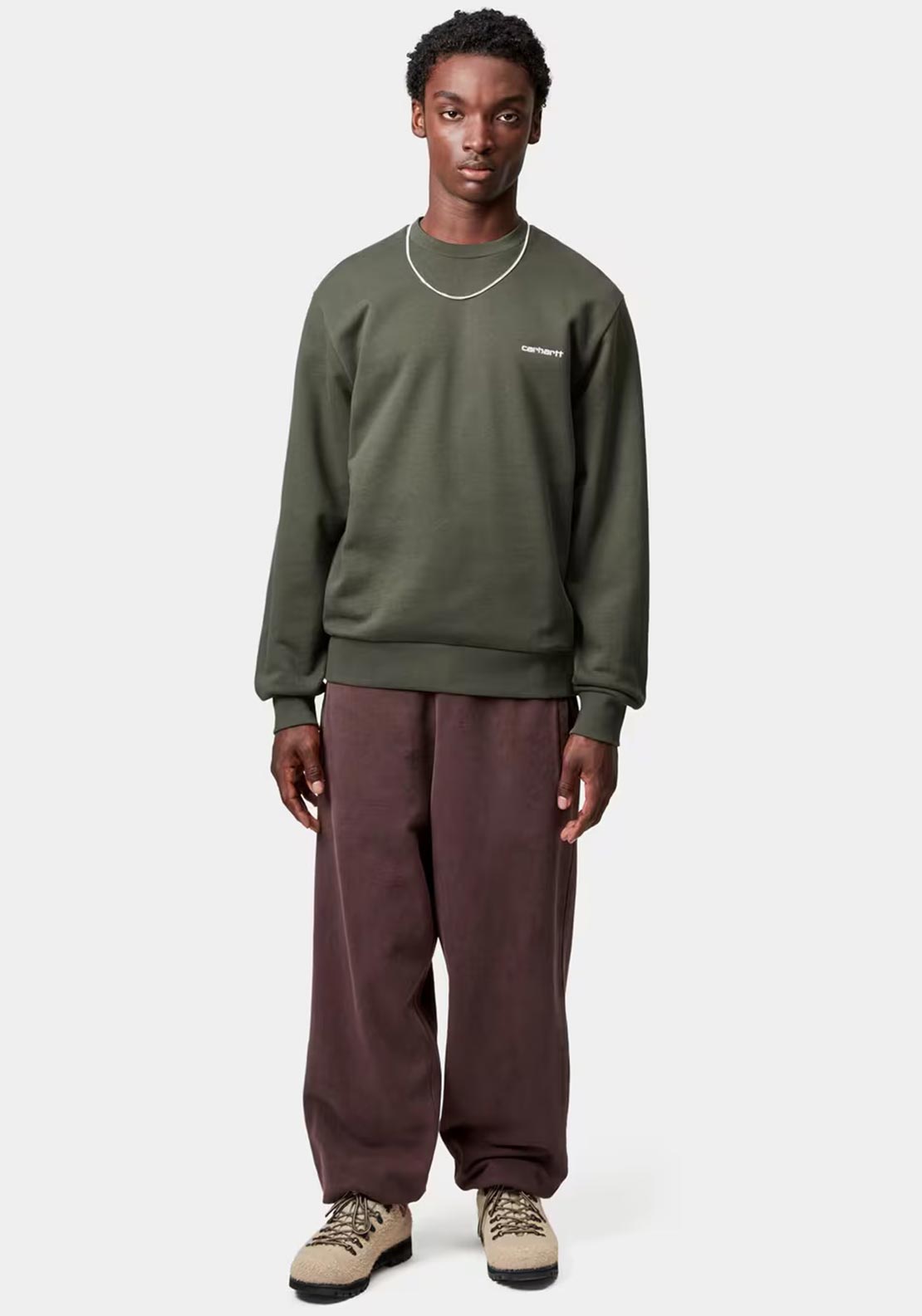 Carhartt WIP Script Embroidery Sweatshirt, Green