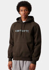 Carhartt WIP Script Logo Hoodie, Brown & Blue