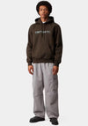Carhartt WIP Script Logo Hoodie, Brown & Blue