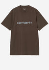 Carhartt WIP Script T-Shirt, Brown & Blue