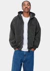 Carhartt WIP Vista Full Zip Hoodie, Black Garment Dyed