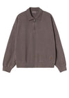 Carhartt WIP Harper Long Sleeve Polo Shirt, Brown