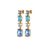 Dyrberg/Kern Carmen Drop Earrings, Aqua & Gold