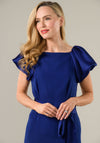 Caroline Kilkenny Della Puff Sleeve Frill Dress, Blue
