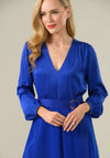 Caroline Kilkenny Aurelie Fit and Flare Dress, Royal Blue