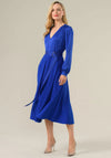 Caroline Kilkenny Aurelie Fit and Flare Dress, Royal Blue
