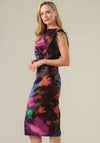 Caroline Kilkenny Celine Feather Trim Pencil Dress, Multi-Coloured