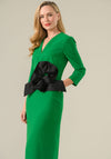 Caroline Kilkenny Everly Corsage Midi Dress, Green