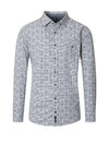 Casa Moda Abstract Print Shirt, Green & Blue Multi