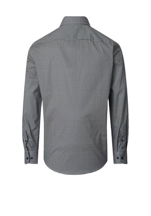 Casa Moda Geo Abstract Print Poplin Shirt, Green Multi