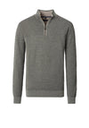 Casa Moda Textured Knit Quarter Zip Sweatshirt, Sage Green