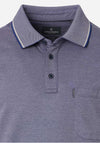 Casa Moda Birdseye Print Polo Shirt, Navy