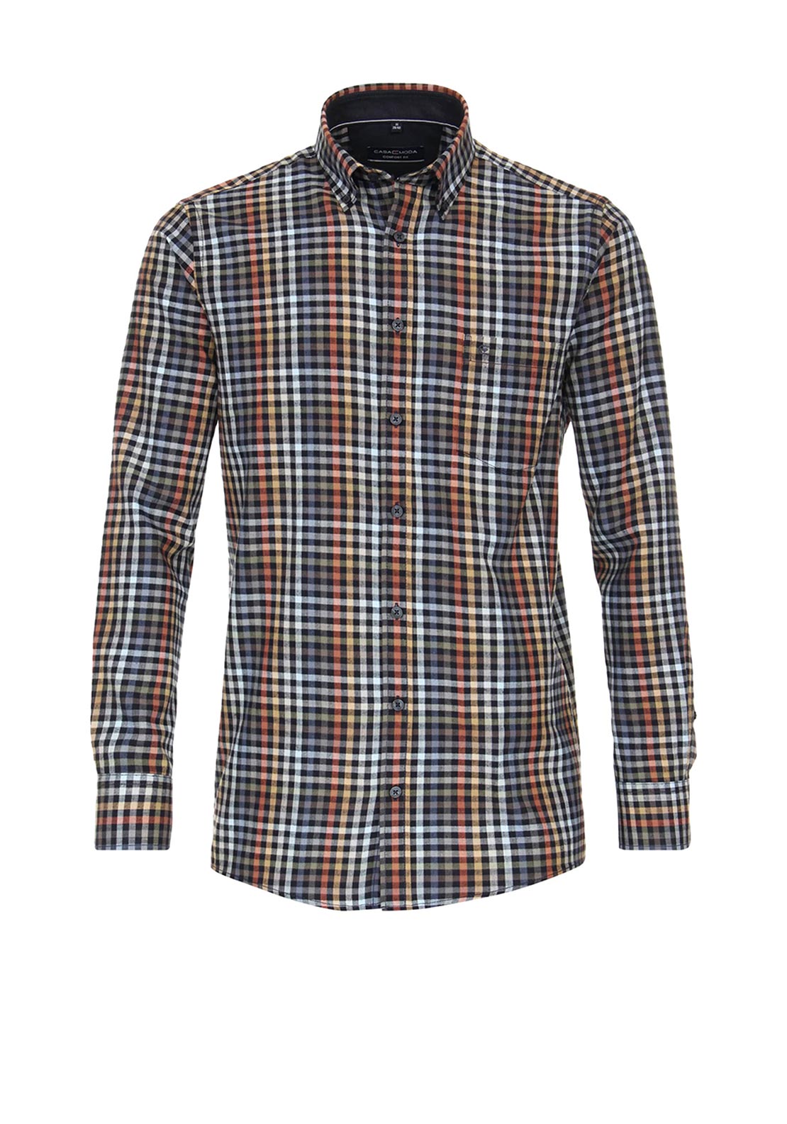 Casa Moda Gingham Shirt, Blue Multi