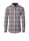 Casa Moda Check Shirt, Brown & Navy Multi