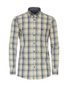 Casa Moda Check Shirt, Yellow & Green Multi