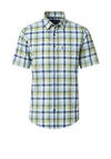 Casa Moda Check Short Sleeve Shirt, Green Multi
