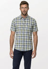 Casa Moda Check Short Sleeve Shirt, Green Multi