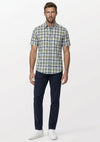 Casa Moda Check Short Sleeve Shirt, Green Multi