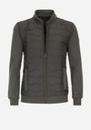Casa Moda Contrast Zip Bomber Jacket, Thyme