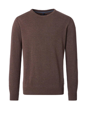 Casa Moda Crew Neck Sweater, Brown