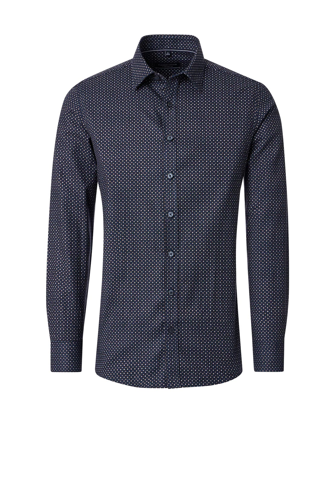 Casa Moda Cube Geo Print Shirt, Navy Multi