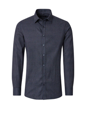 Casa Moda Cube Geo Print Shirt, Navy Multi