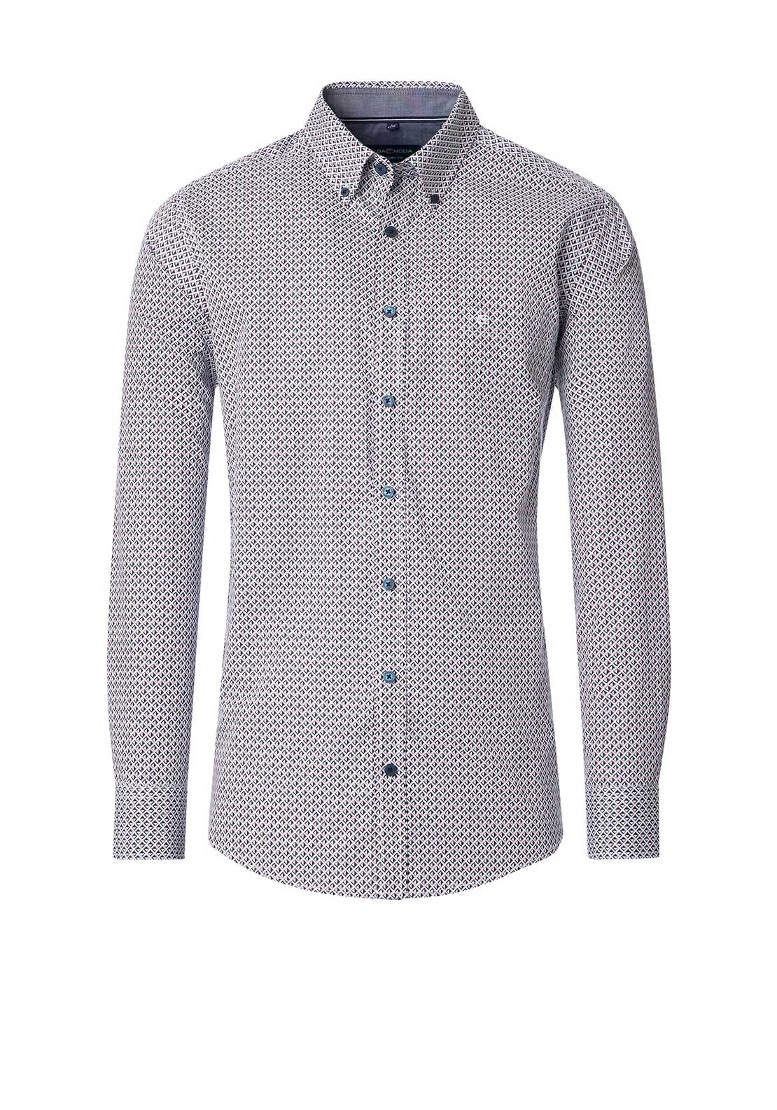 Casa Moda Diamond Print Shirt, Blue