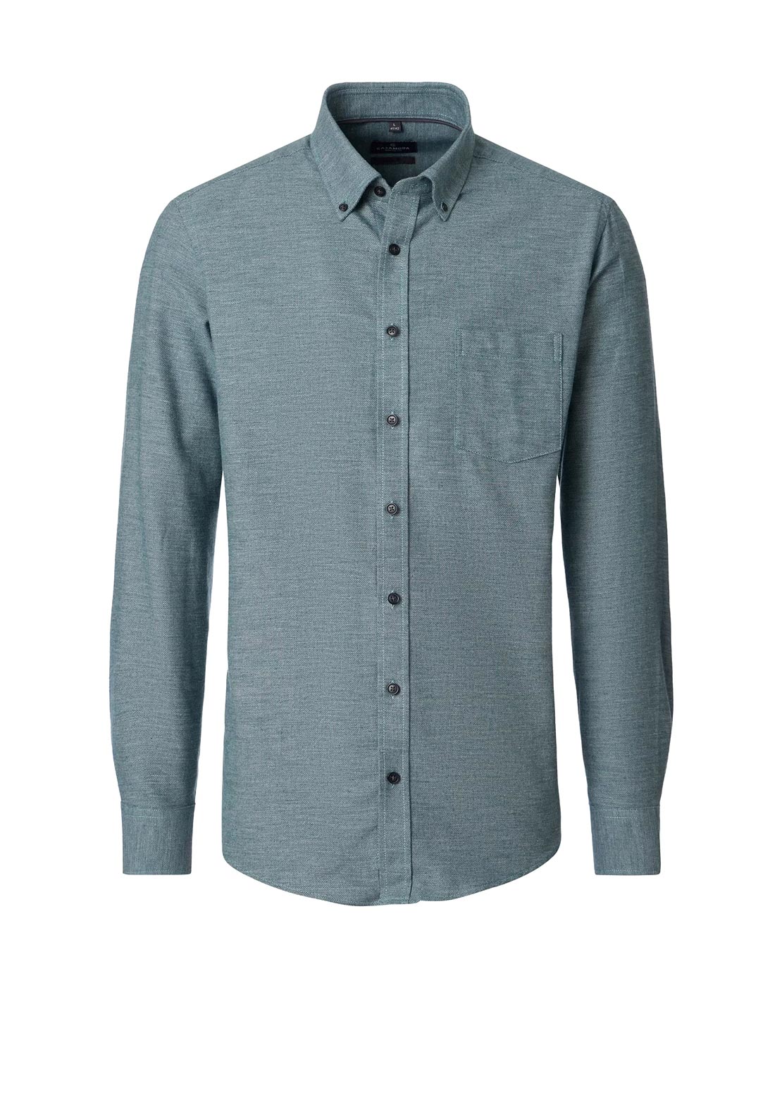 Casa Moda Featherweight Mesh Shirt, Green Milieu