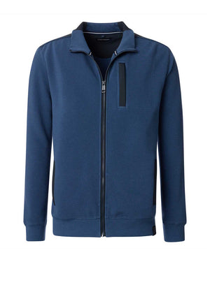 Casa Moda Full Zip Sweatshirt, Sea Blue
