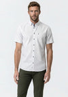 Casa Moda Geo Diamond Print Short Sleeve Shirt, Green Multi