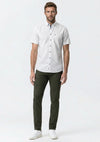 Casa Moda Geo Diamond Print Short Sleeve Shirt, Green Multi