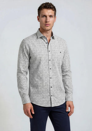 Casa Moda Geo Print Shirt, Green