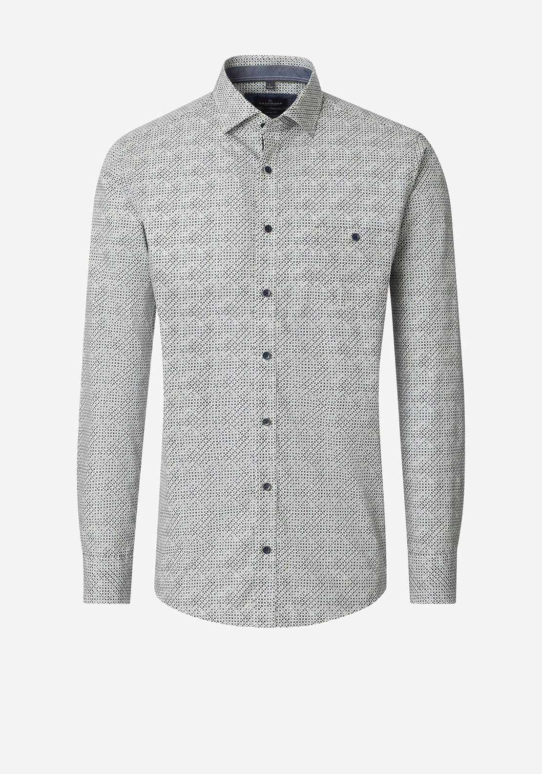 Casa Moda Geo Print Shirt, Green