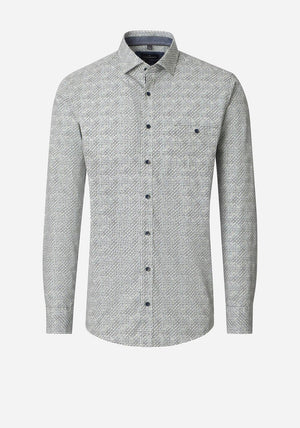 Casa Moda Geo Print Shirt, Green