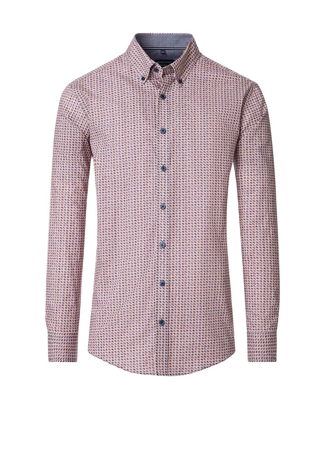 Casa Moda Geo Circle Print Shirt, Red Multi