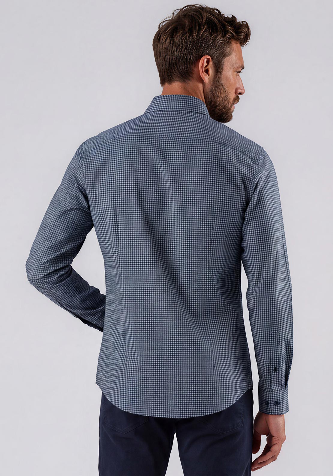 Casa Moda Geo Print Shirt, Sea Blue Multi