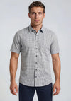 Casa Moda Geo Print Short Sleeve Shirt, Yellow Multi
