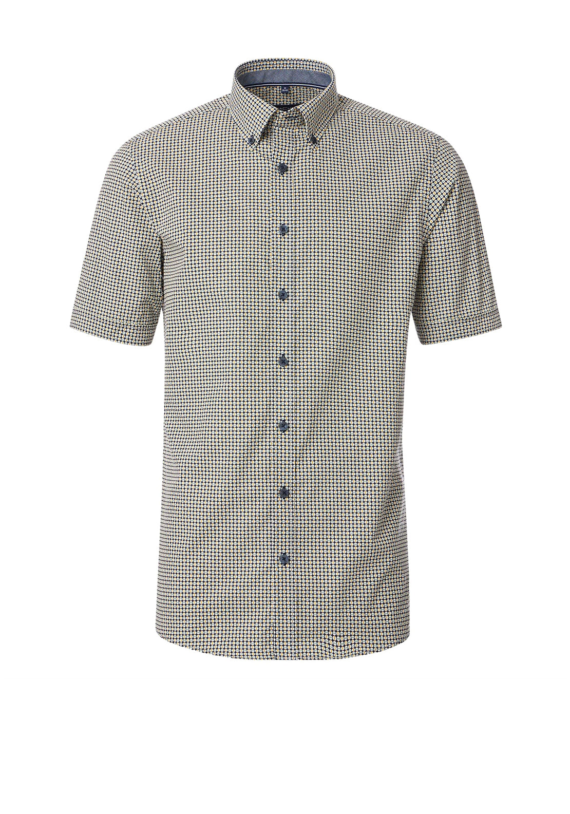 Casa Moda Geo Print Shirt, Yellow Multi
